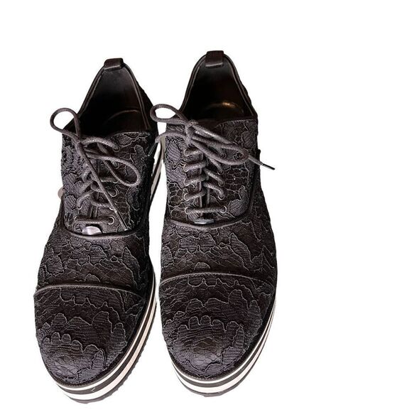 Ermino Scervino shoes lace platform moccasins - Picture 3 of 8